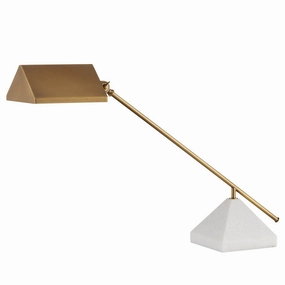 Repertoire Collection One Light Table Lamp Antique Brass/White Desk Lamps Lighting sale online
