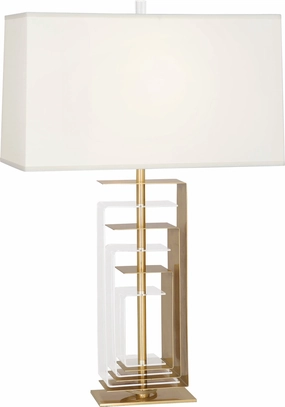 Robert Abbey Lighting 279 Braxton Lamp Modern Brass W/Clear Acrylic Sale on Modern Lamps