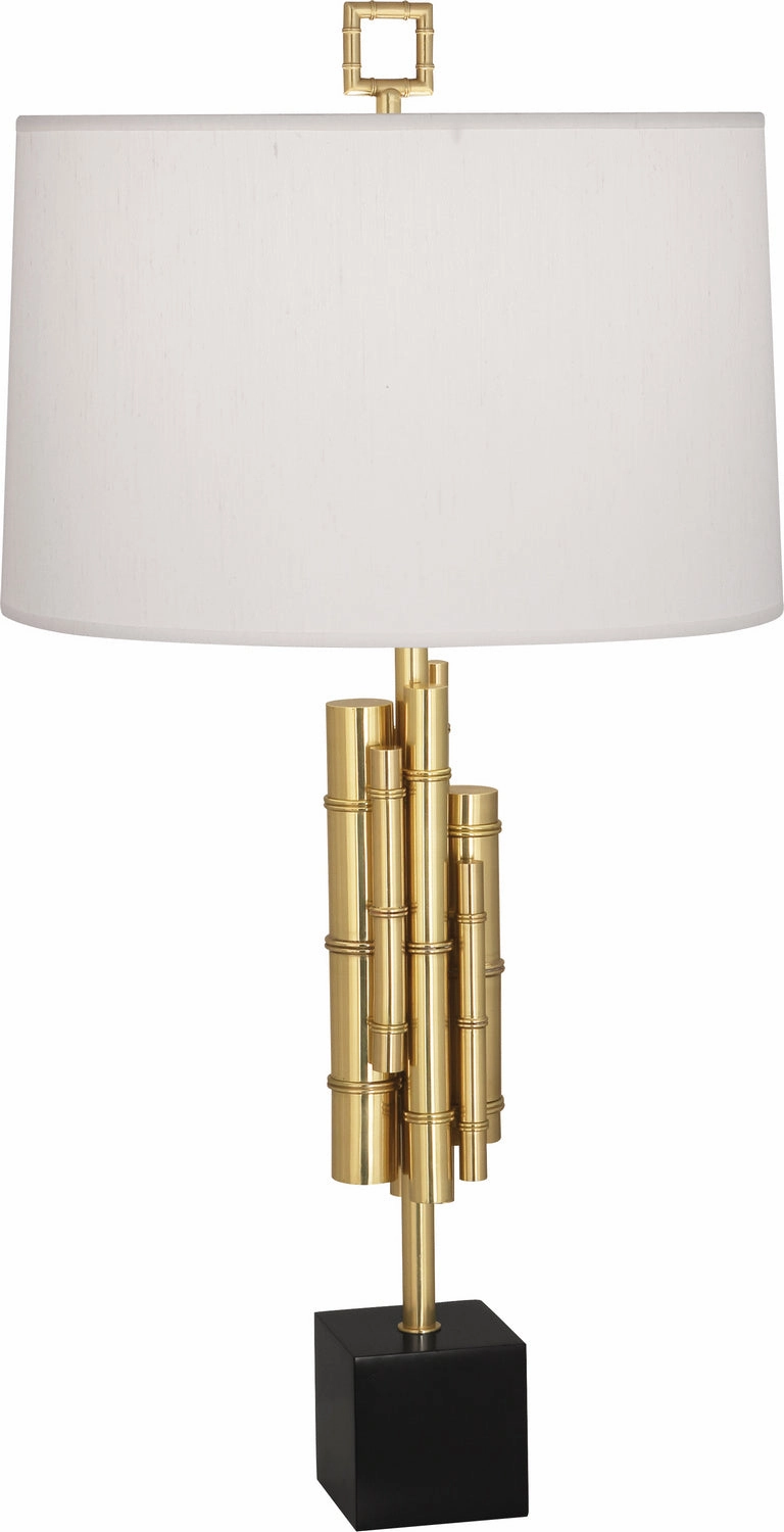 Robert Abbey Lighting 634 Jonathan Adler Meurice Lamp Modern Brass W/Matte Black Base Sale on Modern Lamps