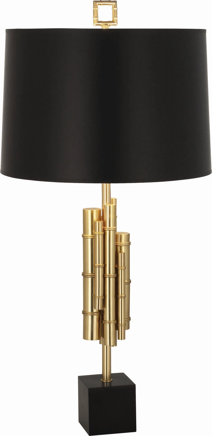 Robert Abbey Lighting 634B Jonathan Adler Meurice Lamp Modern Brass W/Matte Black Base Sale on Modern Lamps