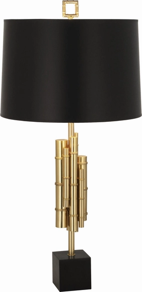 Robert Abbey Lighting 634B Jonathan Adler Meurice Lamp Modern Brass W/Matte Black Base Sale on Modern Lamps