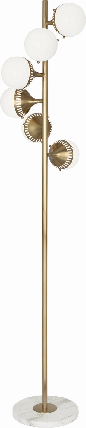 Robert Abbey Lighting 788 Jonathan Adler Rio Lamp Antique Brass W/White Glass Shades Buy Lamps cheap online