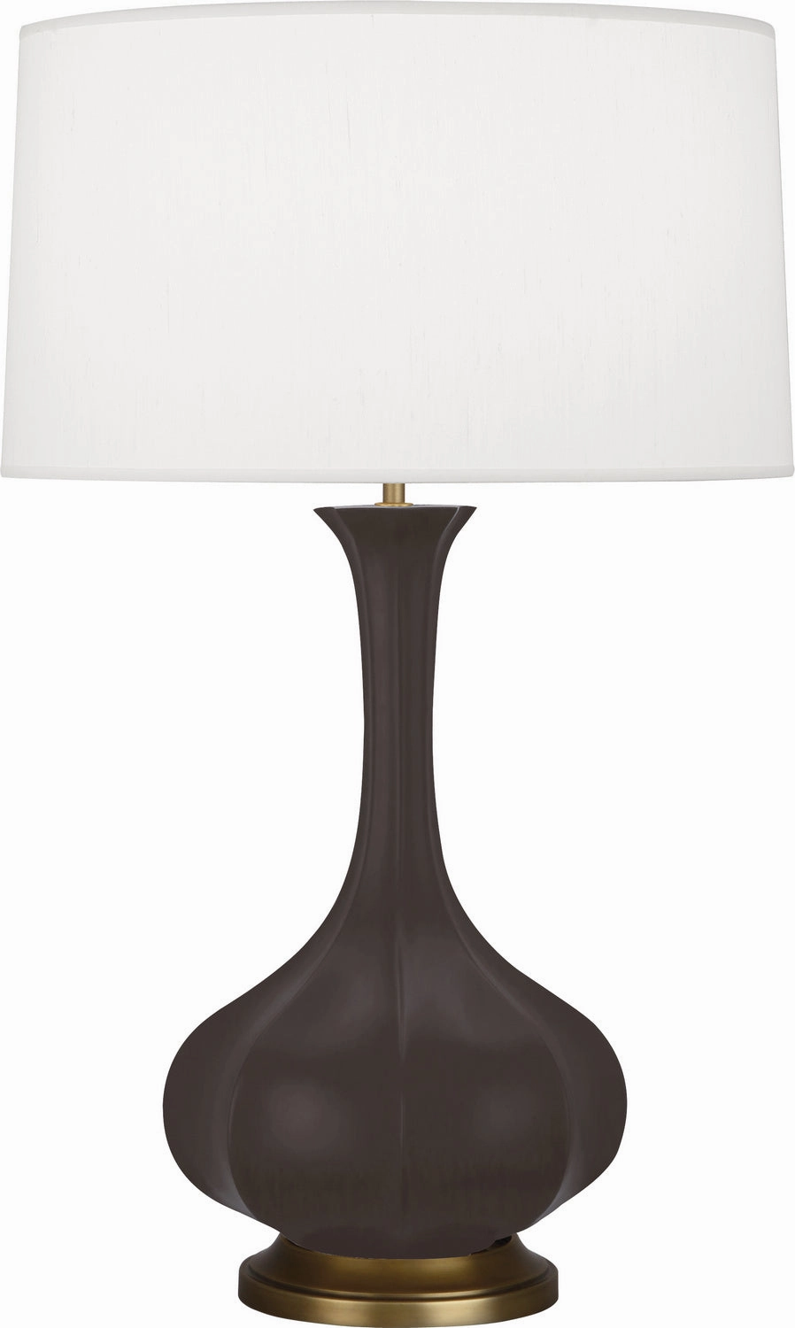 Robert Abbey Lighting MCF94 Pike Lamp Matte Coffee Glazed W/Aged Brass Sale on Modern Lamps