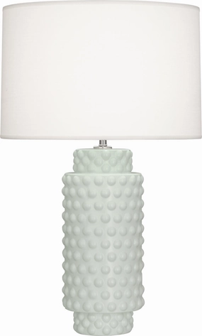 Robert Abbey Lighting MCL08 Dolly Lamp Matte Celadon Glazed Textured Sale on Modern Lamps