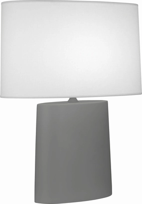 Robert Abbey Lighting MCR03 Victor Lamp Matte Ash Glazed Sale on Modern Lamps