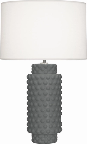 Robert Abbey Lighting MCR08 Dolly Lamp Matte Ash Glazed Textured Sale on Modern Lamps
