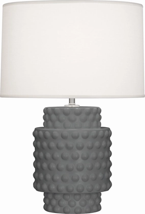 Robert Abbey Lighting MCR09 Dolly Lamp Matte Ash Glazed Textured Sale on Modern Lamps