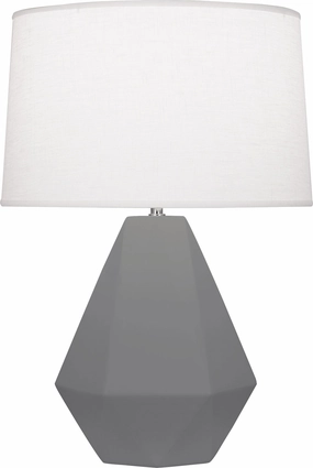 Robert Abbey Lighting MCR97 Delta Lamp Matte Ash Glazed Sale on Modern Lamps