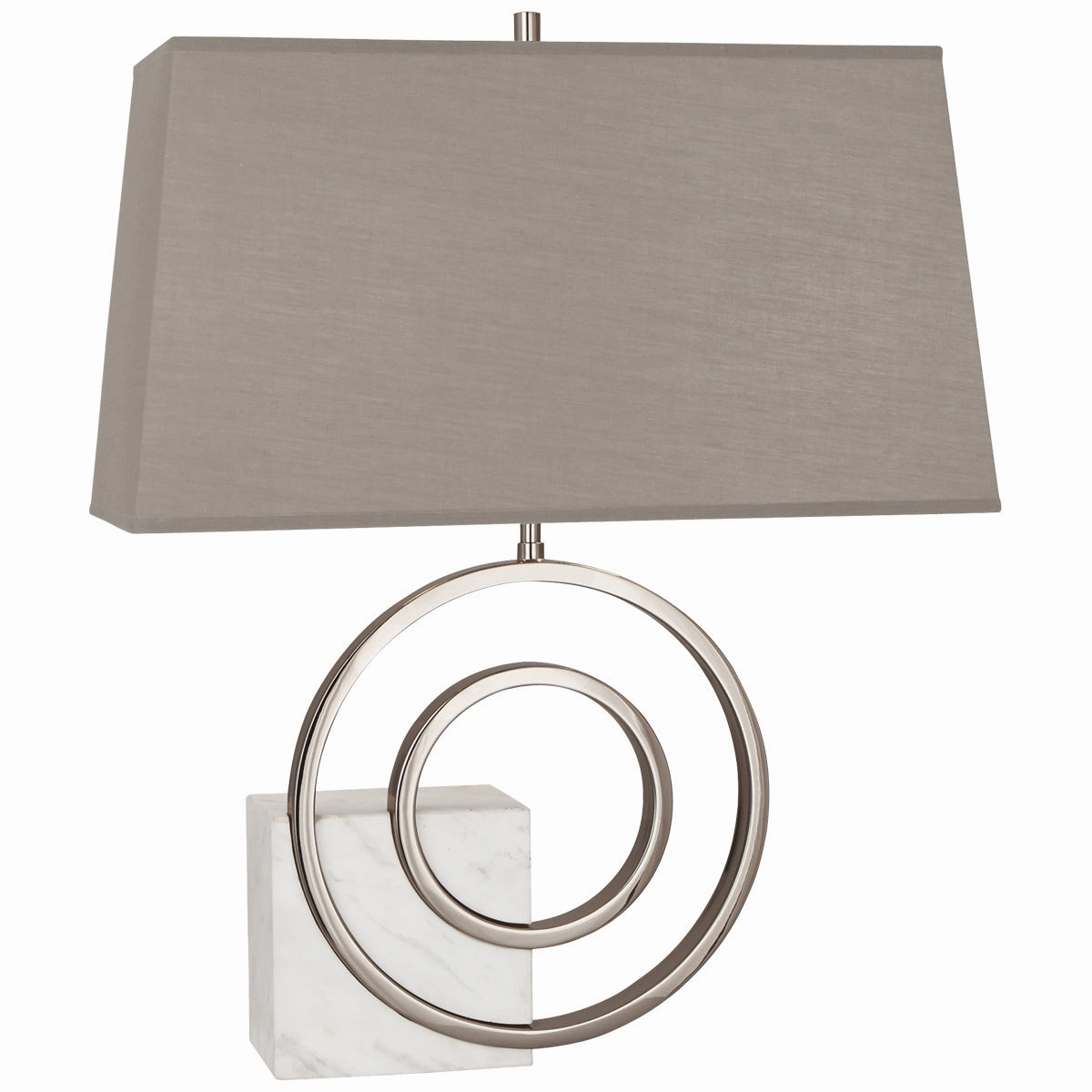 Robert Abbey Lighting R910G Jonathan Adler Saturn Lamp Polished Nickel W/ White Marble Sale on Modern Lamps