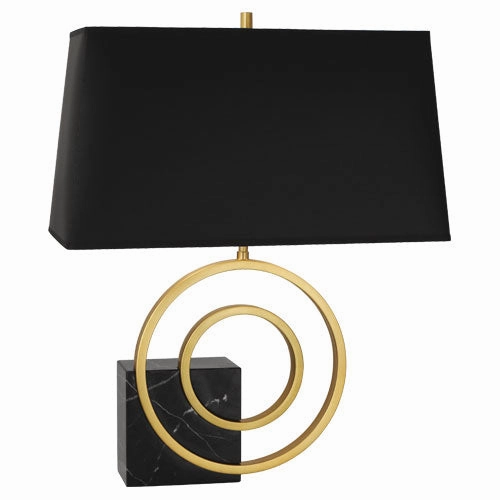 Robert Abbey Lighting R911B Jonathan Adler Saturn Lamp Antique Brass W/ Black Marble Sale on Modern Lamps