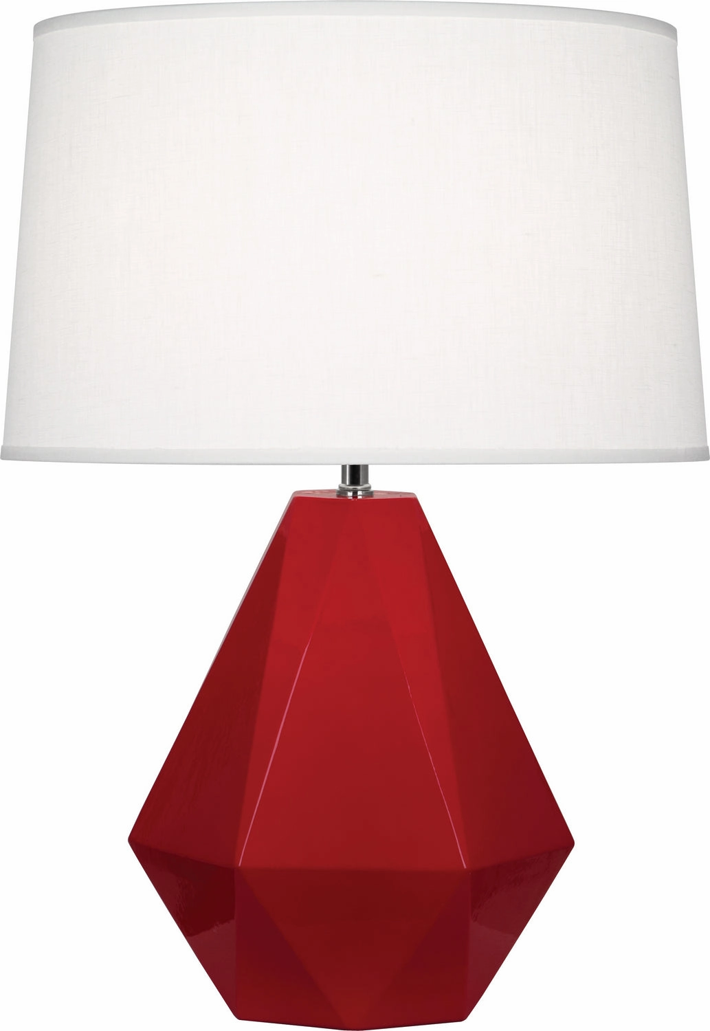 Robert Abbey Lighting RR930 Delta Lamp Ruby Red Glazed Sale on Modern Lamps