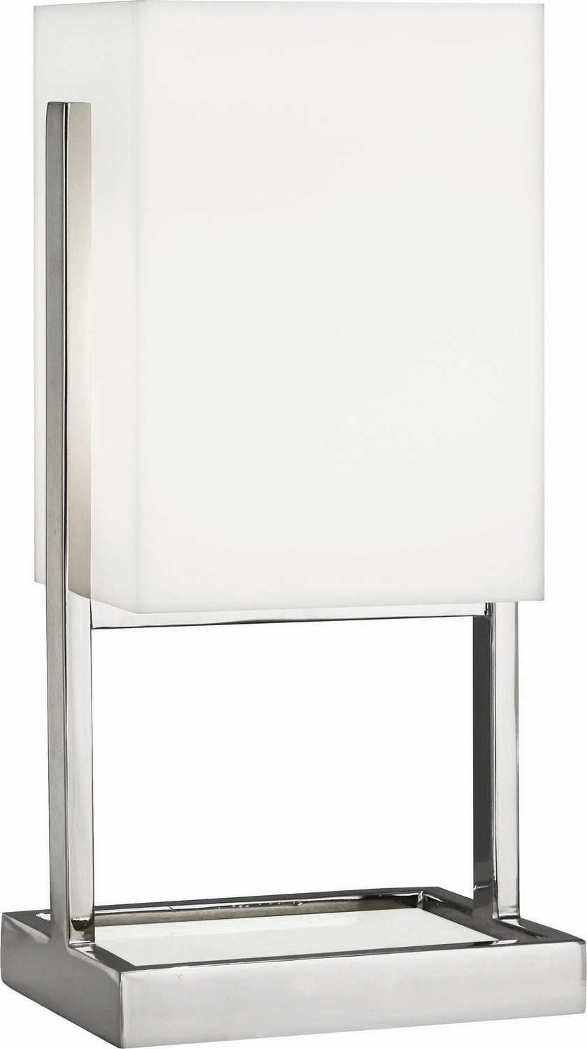Robert Abbey Lighting S195 Nikole Lamp Polished Nickel And White Marble Sale on Modern Lamps