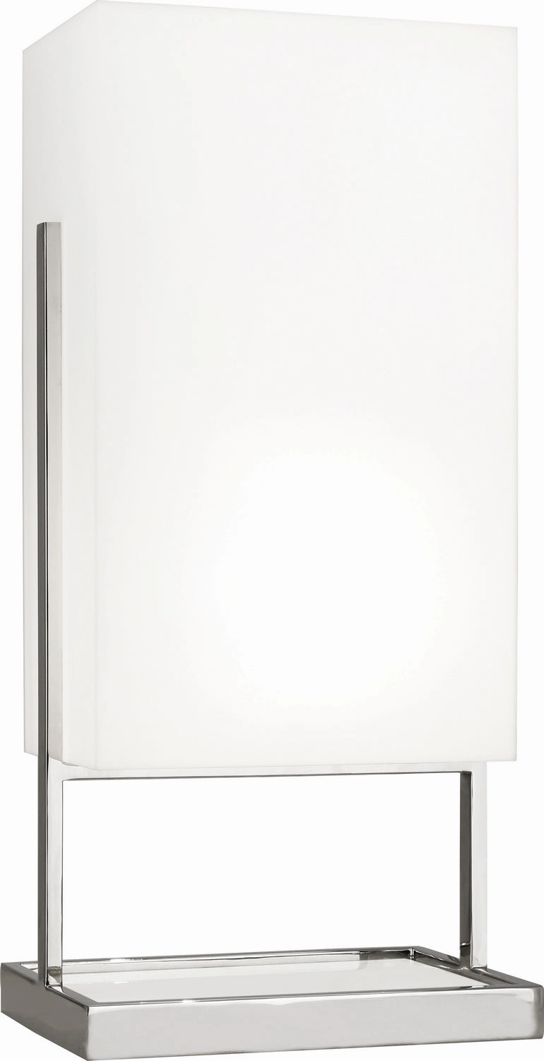 Robert Abbey Lighting S196 Nikole Lamp Polished Nickel And White Marble Sale on Modern Lamps
