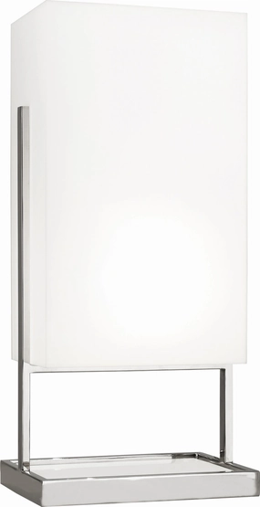 Robert Abbey Lighting S196 Nikole Lamp Polished Nickel And White Marble Sale on Modern Lamps