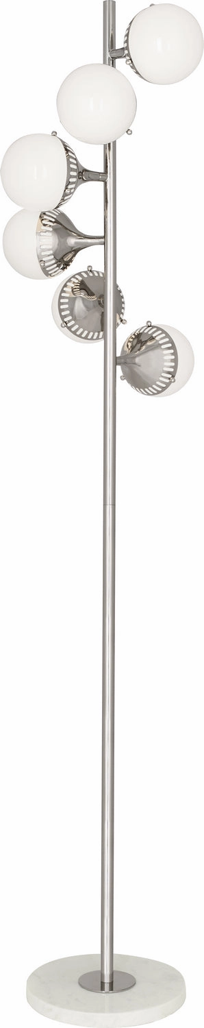 Robert Abbey Lighting S788 Jonathan Adler Rio Lamp Polished Nickel W/White Glass Shades Buy Lamps cheap online