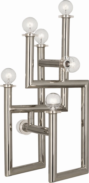 Robert Abbey Lighting S902 Jonathan Adler Milano Lamp Polished Nickel Sale on Modern Lamps