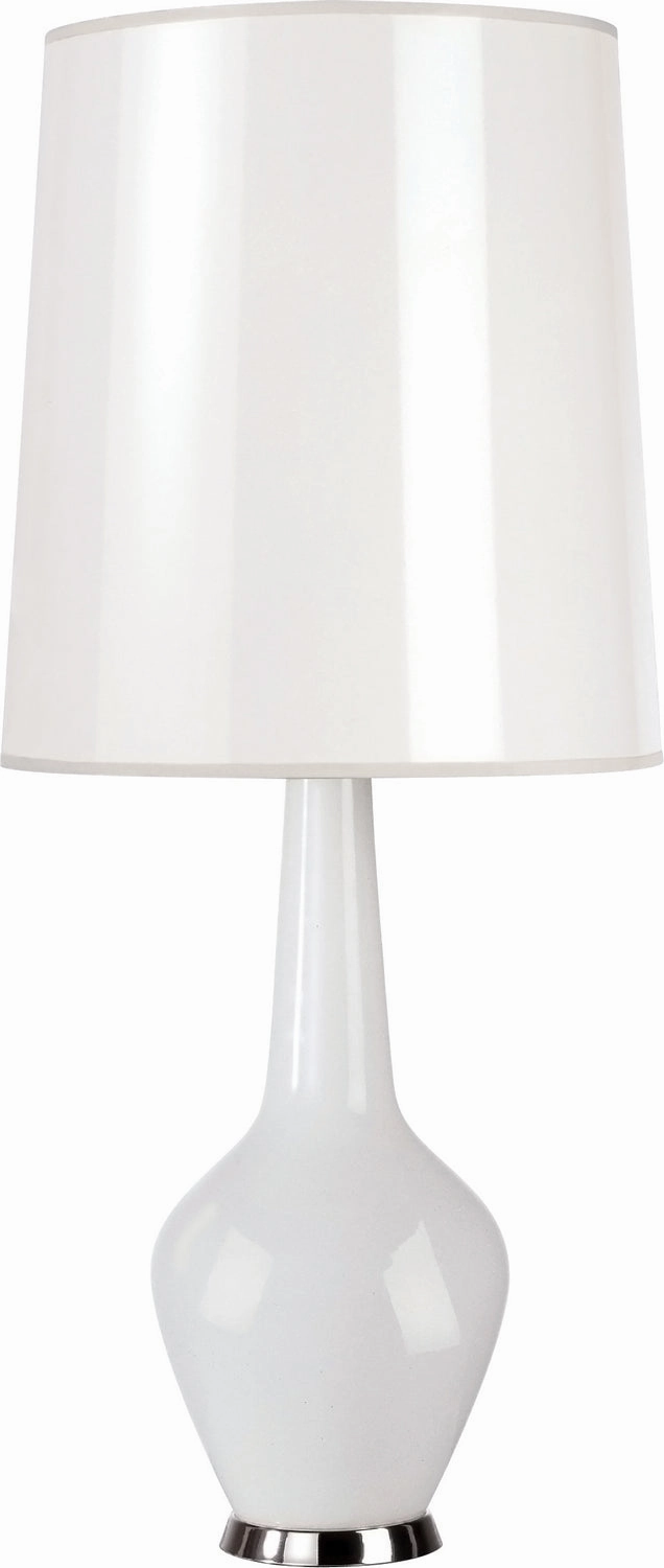 Robert Abbey Lighting WH730 Jonathan Adler Capri Lamp White Cased Glass W/Polished Nickel Sale on Modern Lamps
