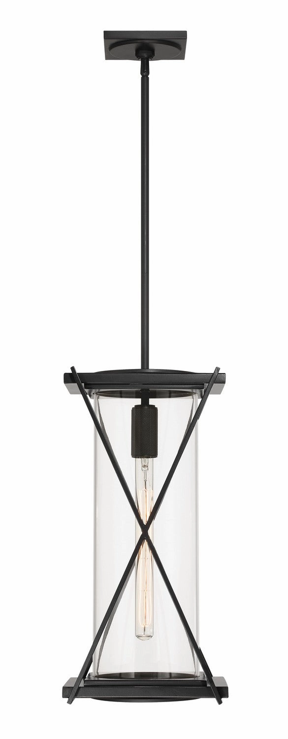 Rockhill One Light Outdoor Pendant Dark Matte Black Outdoor Hanging Lights free shipping