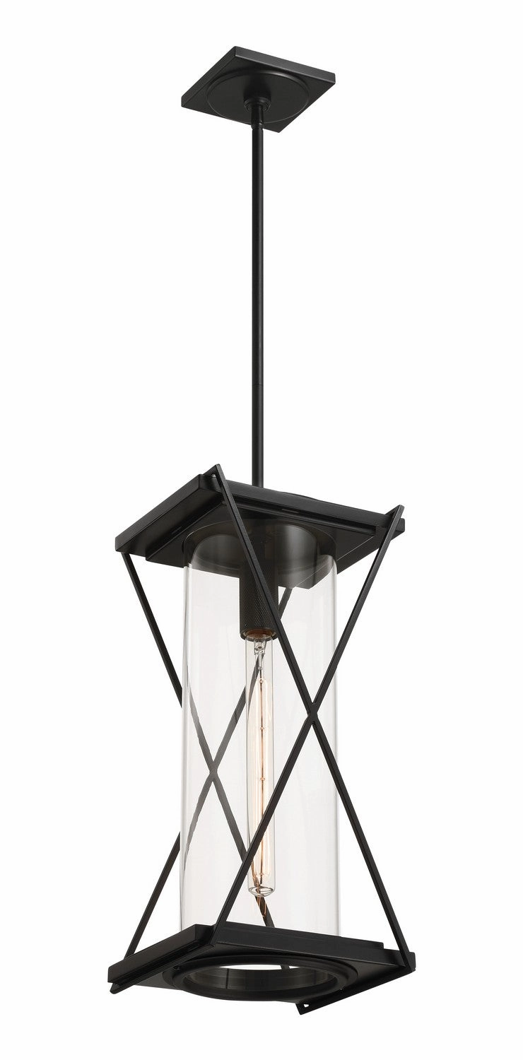 Rockhill One Light Outdoor Pendant Dark Matte Black Outdoor Hanging Lights free shipping