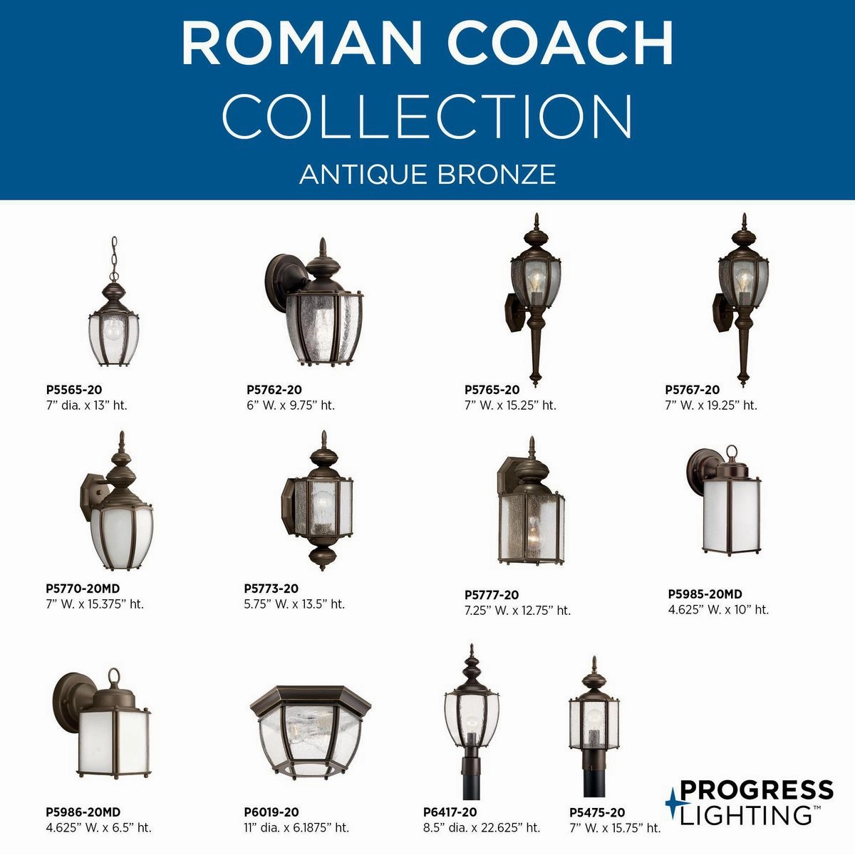 Roman Coach One Light Lantern Antique Bronze Flush Outdoor Ceiling Mount Lights