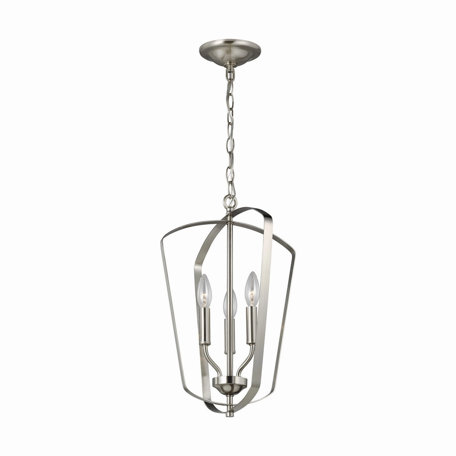 Romee Three Light Hall / Foyer Pendant Brushed Nickel Ceiling Lights Lighting best price