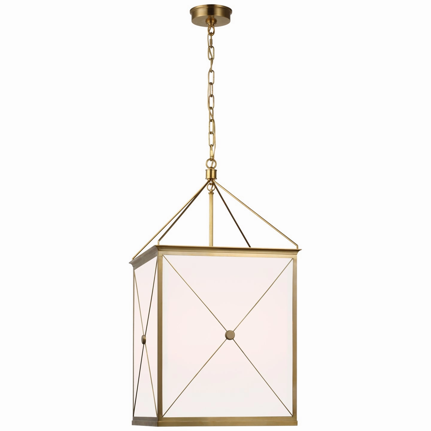 Rossi LED Lantern Antique-Burnished Brass Ceiling Lights Lighting free shipping