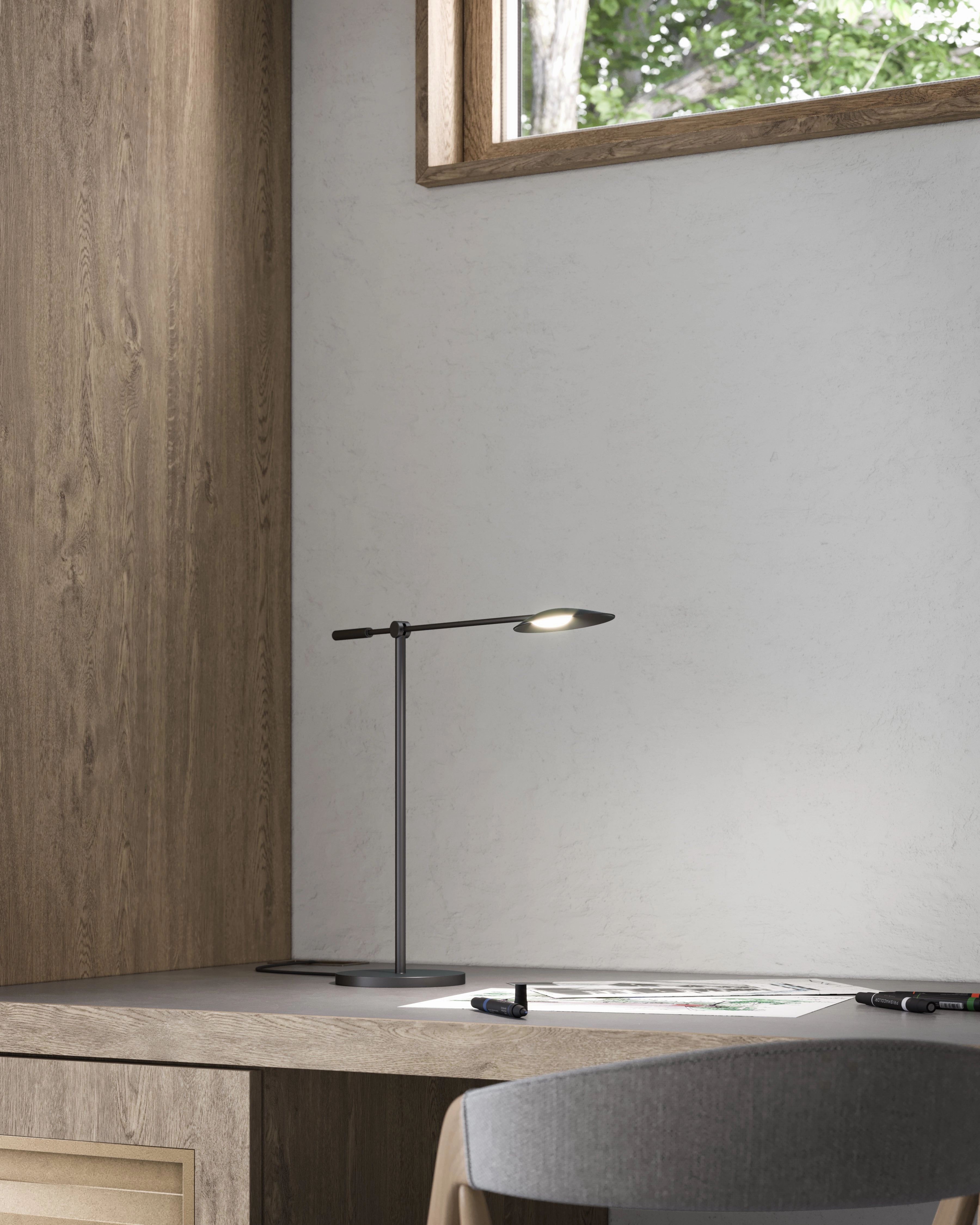 Rotaire LED Table Lamp Black Desk Lamps online discount