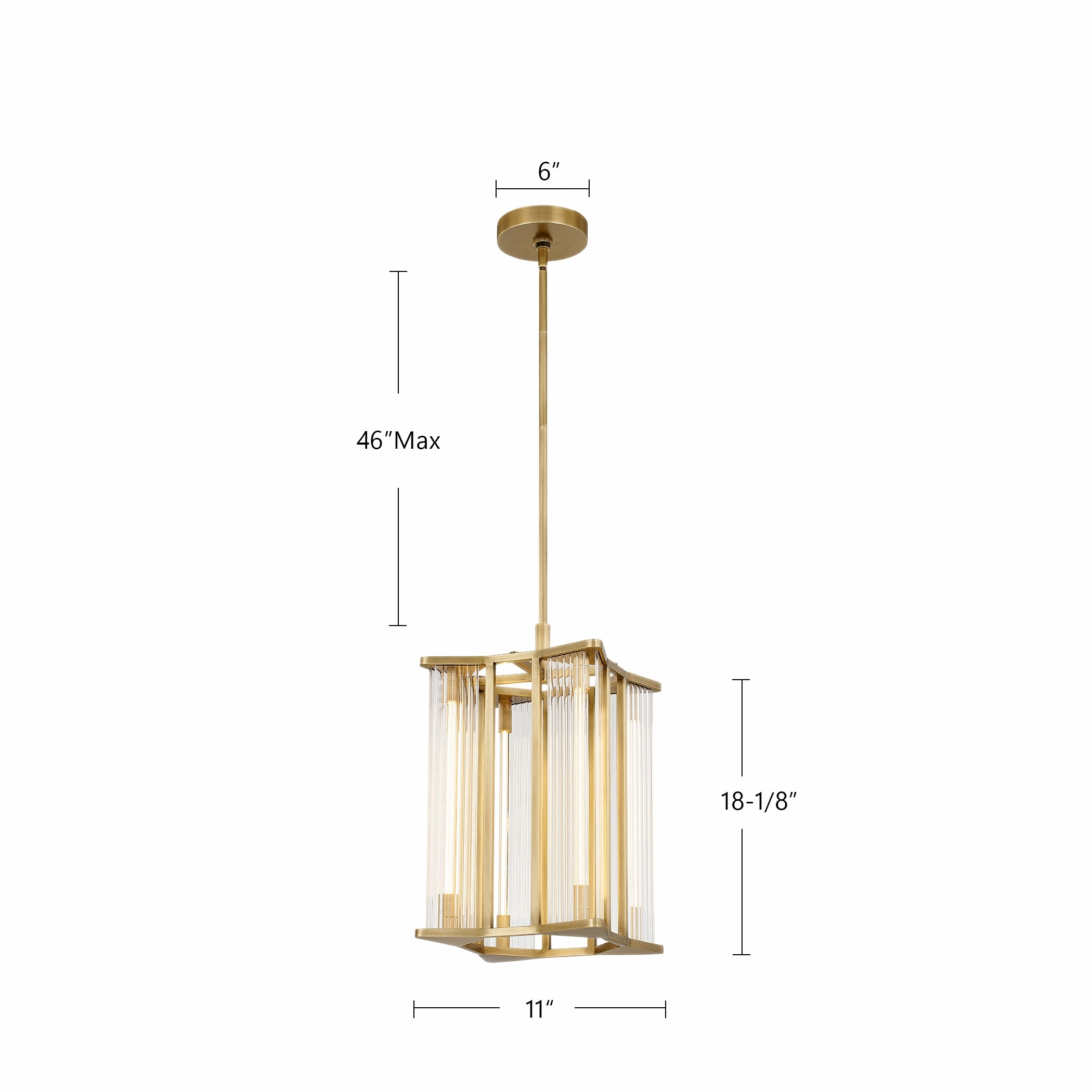 Sabre LED Pendant Ribbed Glass/Vintage Brass Designer Ceiling Lights for less