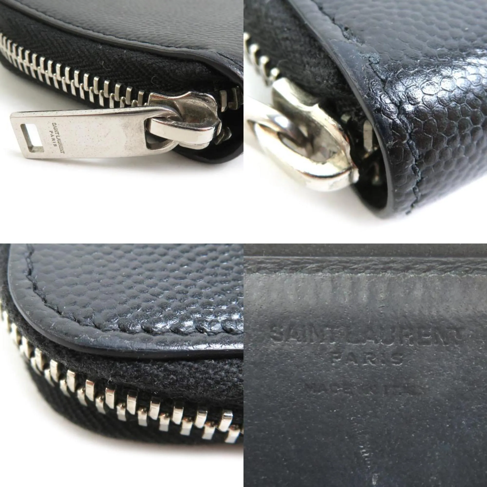 Saint Laurent Leather Coin Purse/Coin Case (Pre-Owned)
