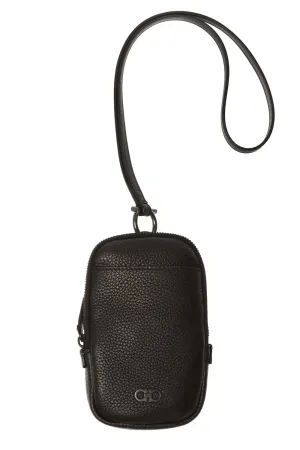 SALVATORE FERRAGAMO Firenze Men's 705230 Black Pouch