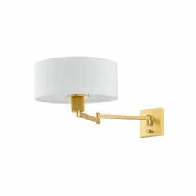 Sammy One Light Wall Sconce Aged Brass Best Wall Lights online store