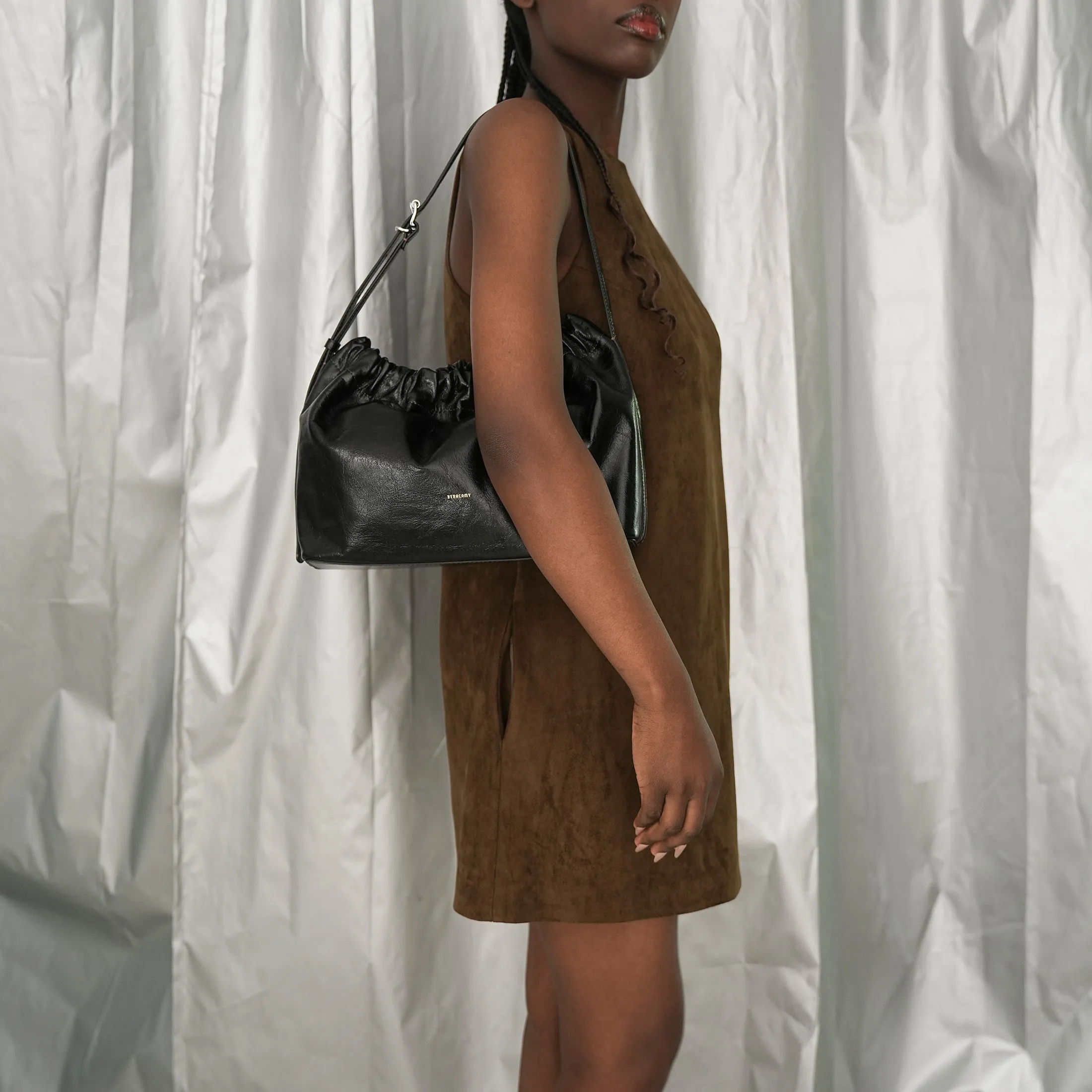 Scrunchie Shoulder Bag - Black