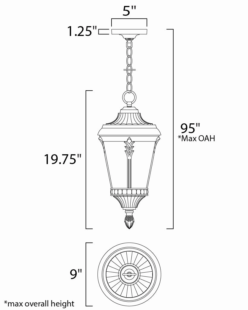 Sentry One Light Outdoor Hanging Lantern Black Modern Outdoor Hanging Lights