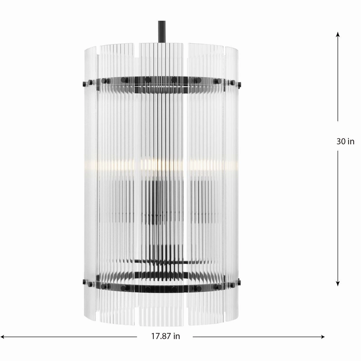 Seville Six Light Foyer Pendant Matte Black Designer Ceiling Lights for less