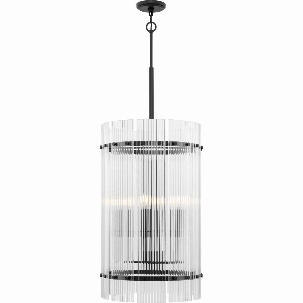 Seville Six Light Foyer Pendant Matte Black Designer Ceiling Lights for less