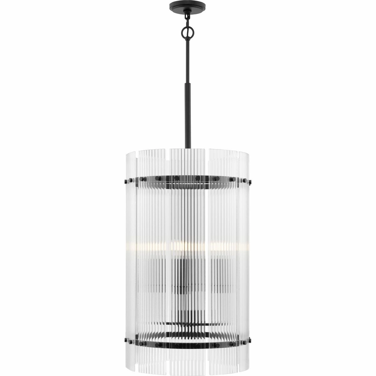 Seville Six Light Foyer Pendant Matte Black Designer Ceiling Lights for less