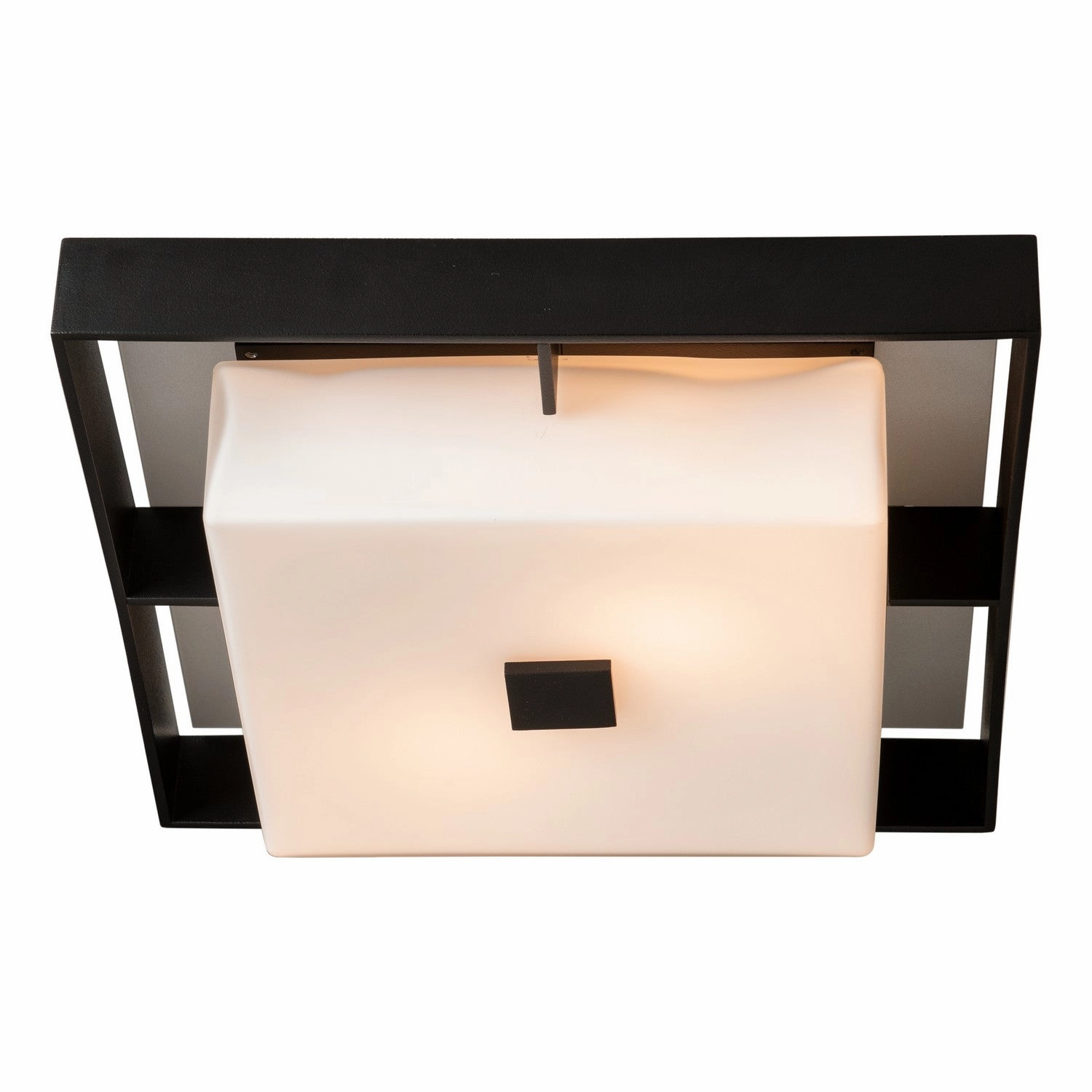 Shadow Box Two Light Outdoor Flush Mount Coastal Black Waterproof Outdoor Ceiling Mount sale