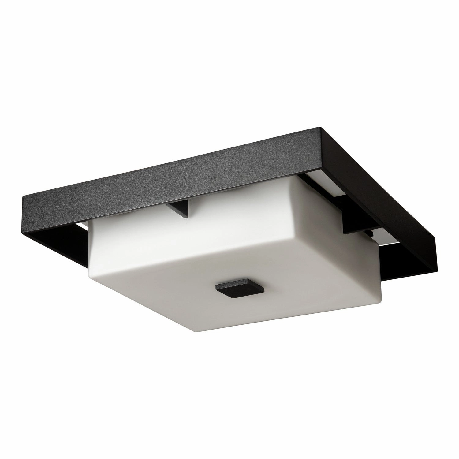 Shadow Box Two Light Outdoor Flush Mount Coastal Black Waterproof Outdoor Ceiling Mount sale