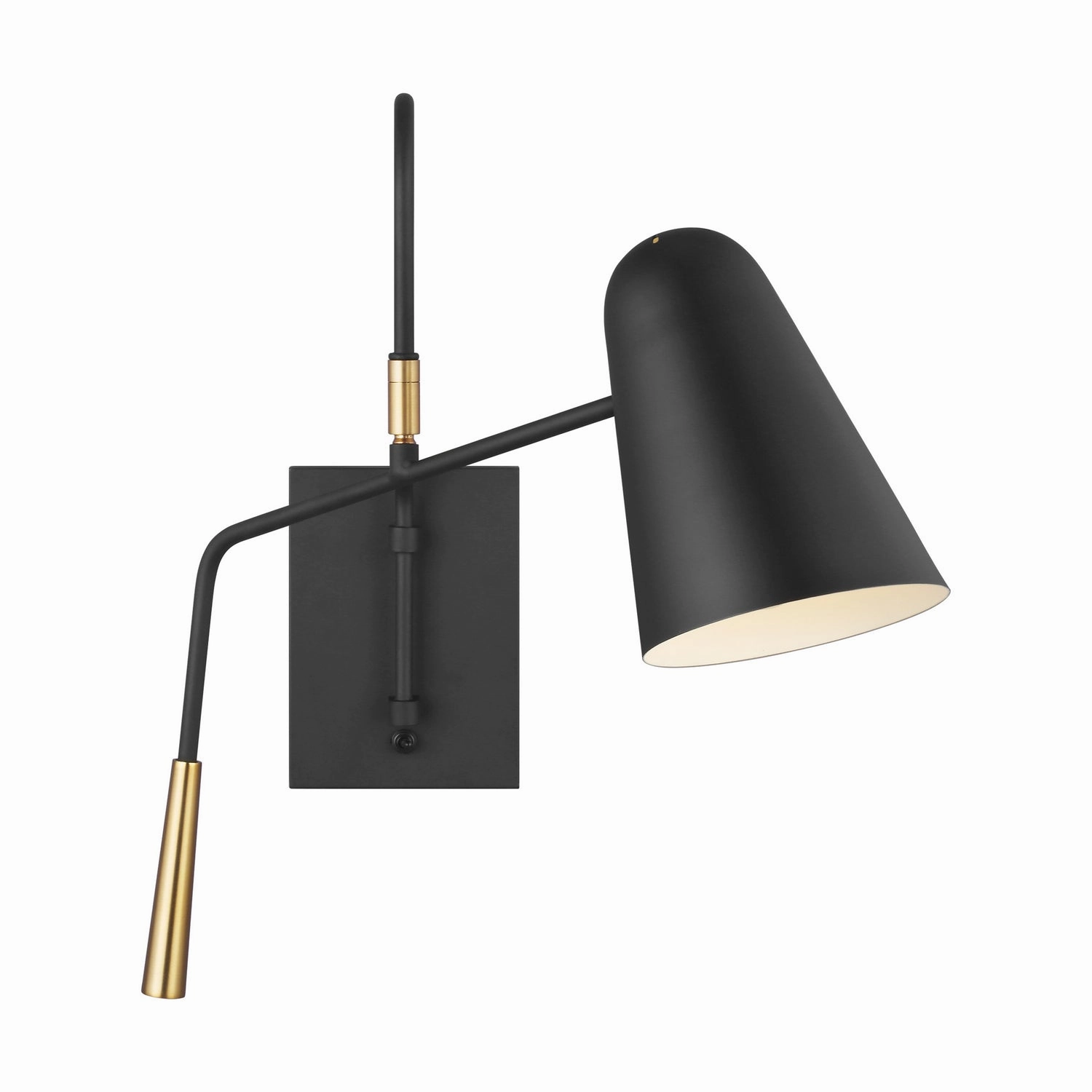 Simon One Light Wall Sconce Midnight Black Budget Wall Lights now available