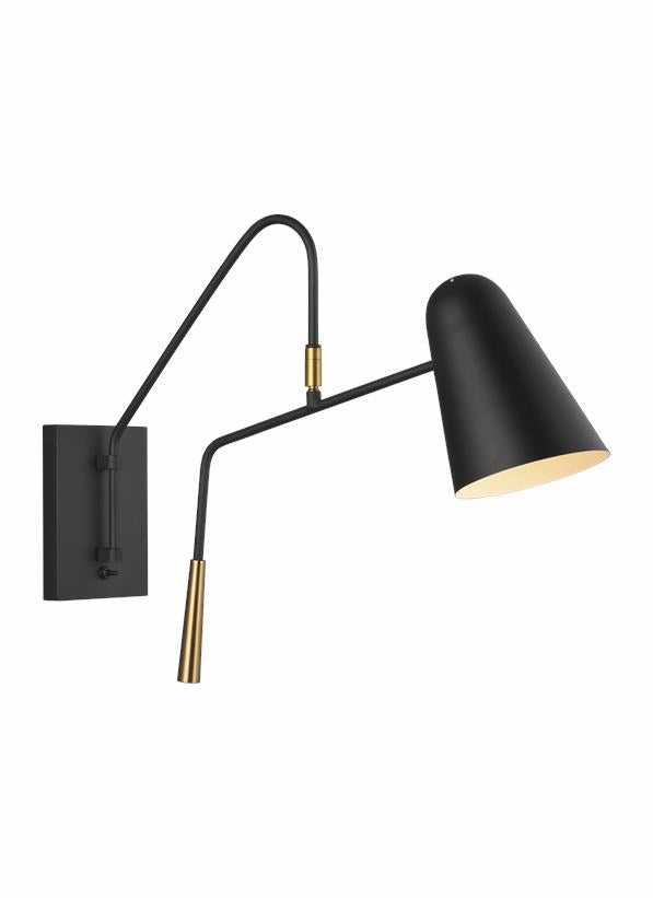 Simon One Light Wall Sconce Midnight Black Wall Lights for decor discount