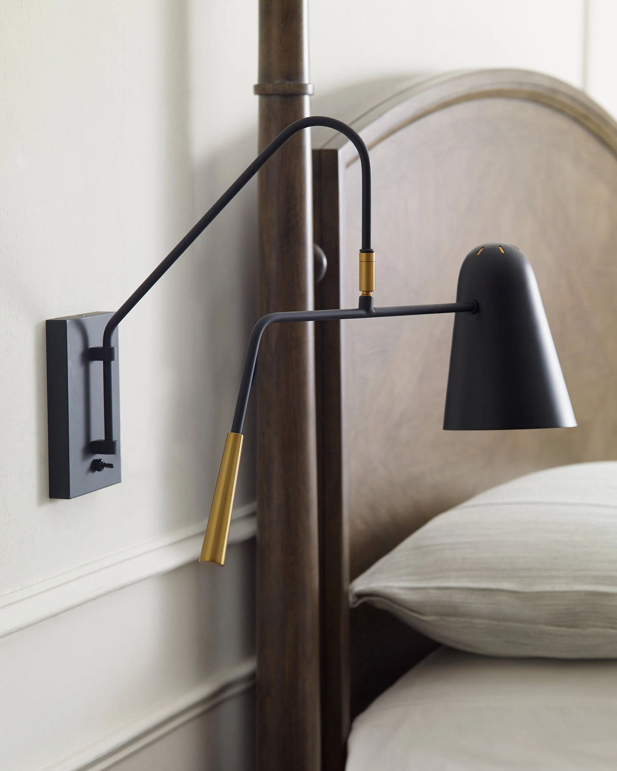 Simon One Light Wall Sconce Midnight Black Budget Wall Lights now available