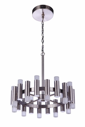 Simple Lux LED Chandelier in Brushed Polished Nickel Ceiling Lights online offers