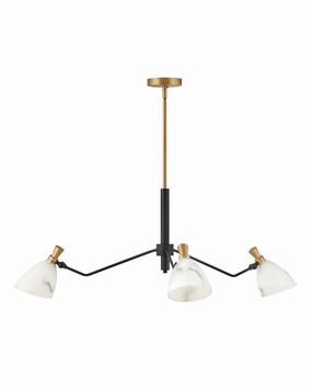 Sinclair LED Chandelier in Heritage Brass Modern Ceiling Lights shop