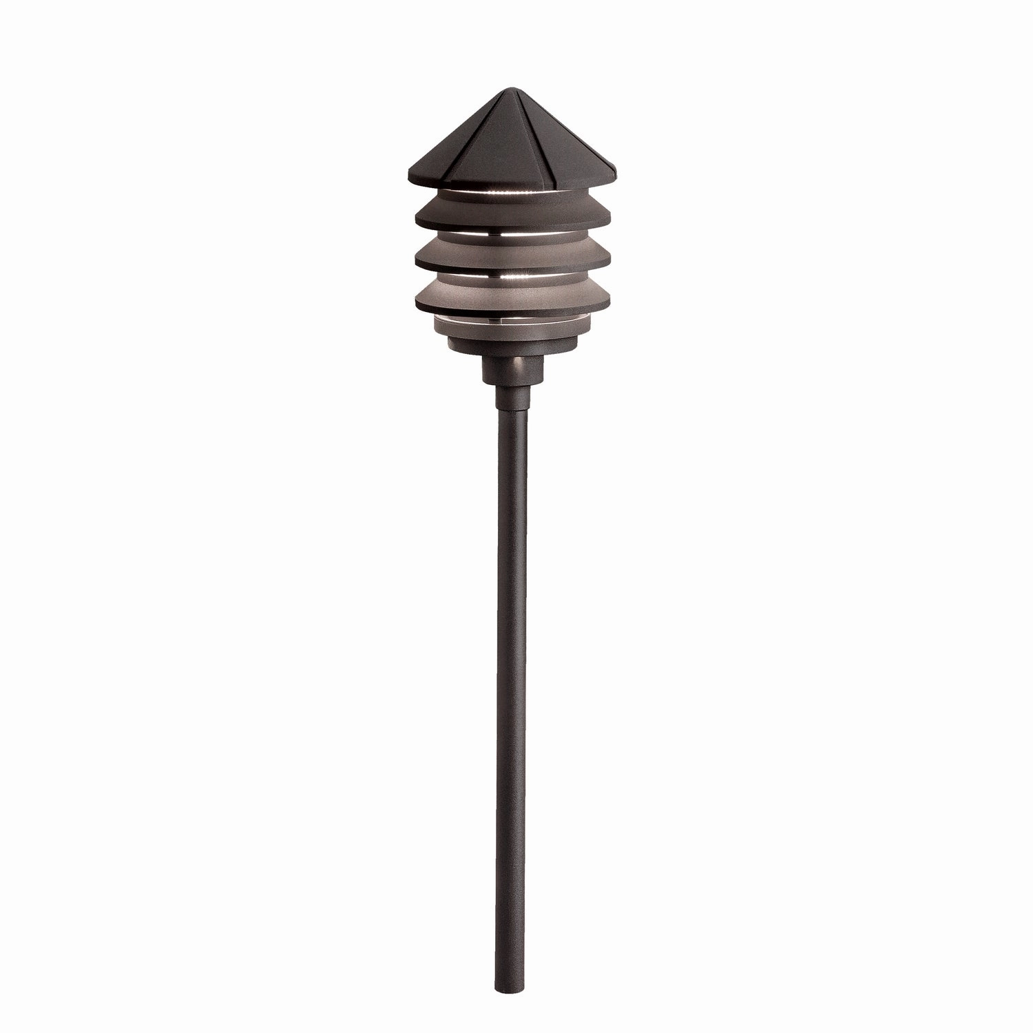 Six Groove One Light Path & Spread Textured Architectural Bronze Outdoor Path Lights Lighting buy now