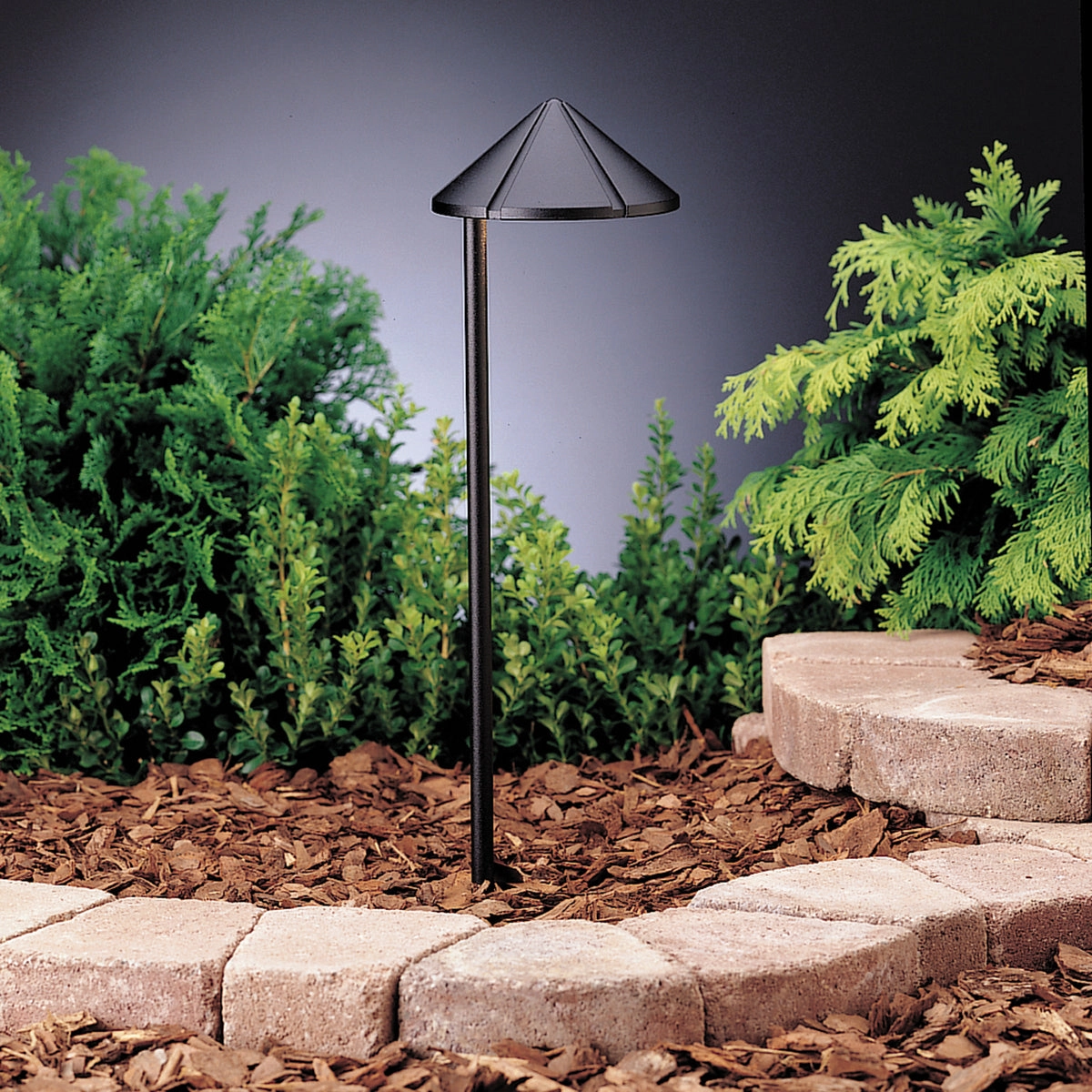 Six Groove One Light Path & Spread Textured Black Outdoor Path Lights Lighting buy now