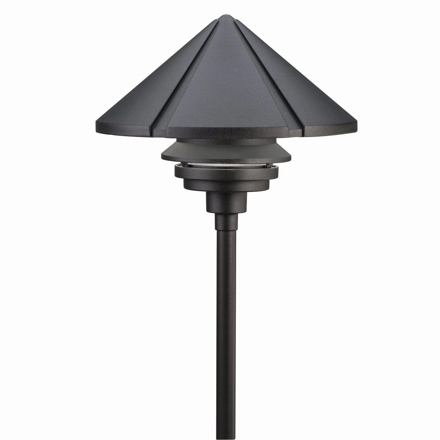 Six Groove One Light Path & Spread Textured Black Outdoor Path Lights Lighting buy now