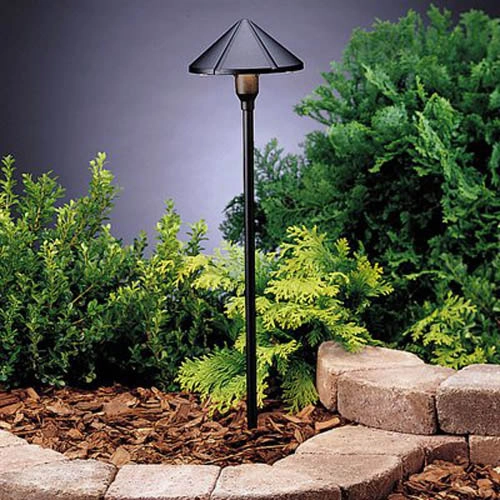Six Groove One Light Path & Spread Textured Black Outdoor Path Lights Lighting buy now