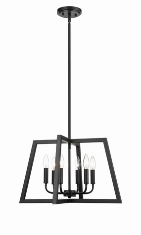 Six Light Pendant Matte Black Ceiling Lights Lighting best price