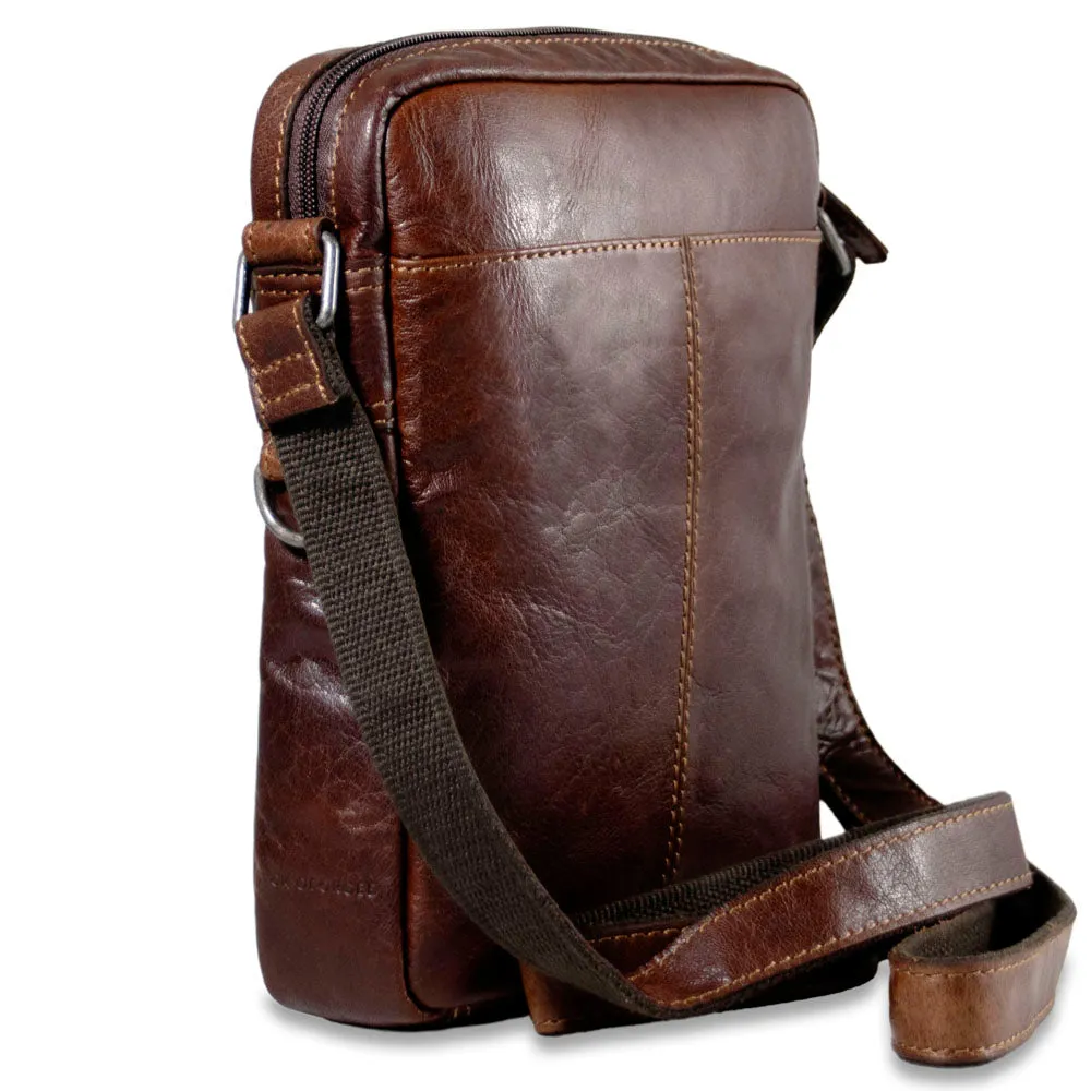 Slim Crossbody w/Zippered Front Pocket #7213