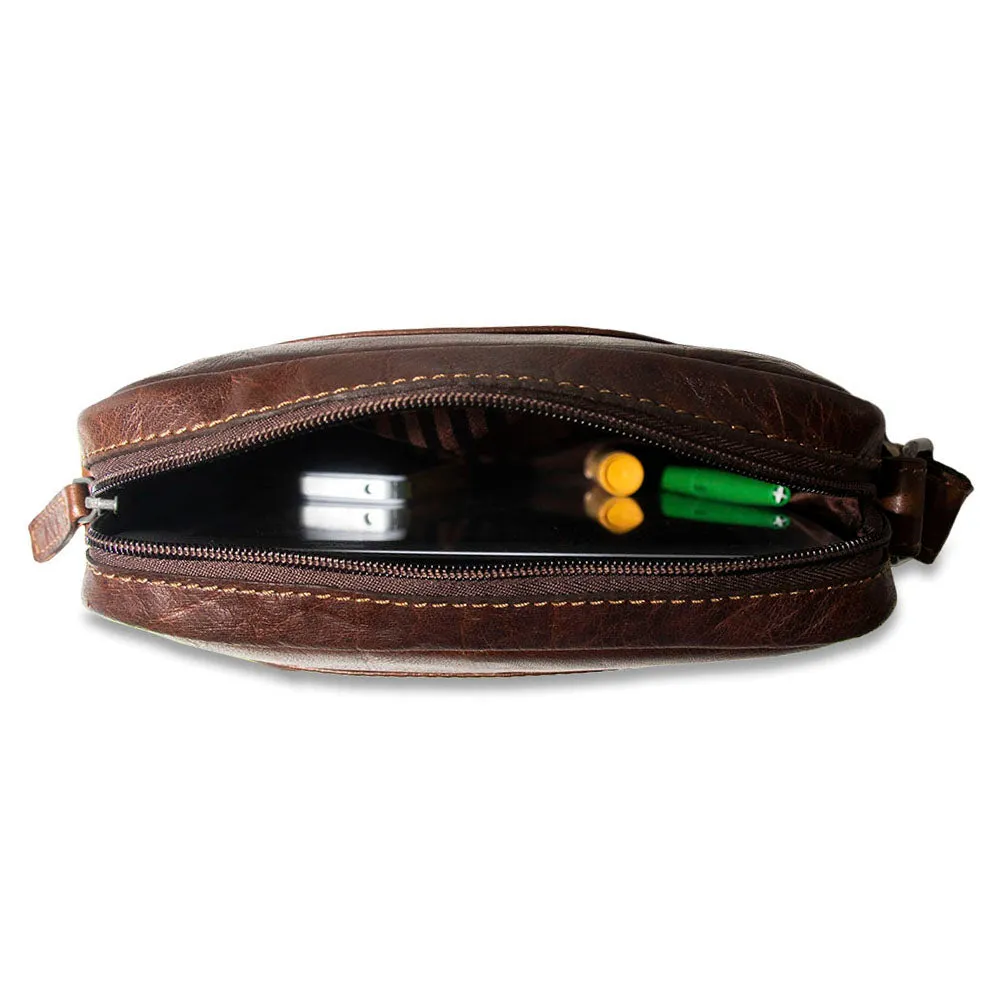 Slim Crossbody w/Zippered Front Pocket #7213